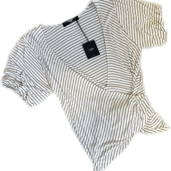 COIN1804 bundle of two striped tops. Basic cami and wrap style. - Picture 3 of 5